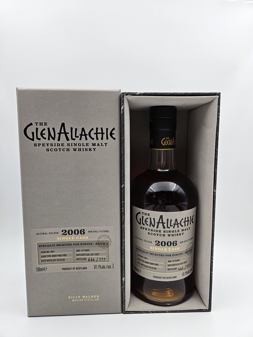 The GlenAllachie 2006 Cask 1841 Ruby Port Pipe
Speyside Single Malt