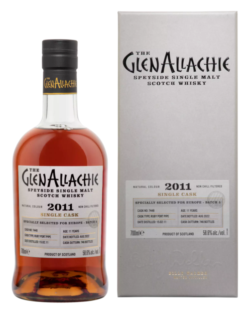 The GlenAllachie 2011 Cask 7448 Ruby Port Pipe
Speyside Single Malt