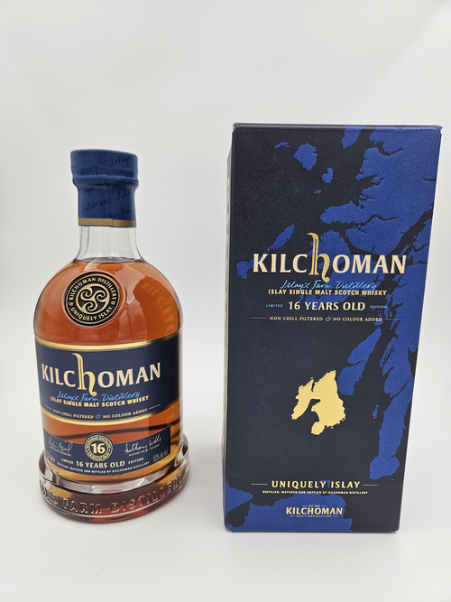 Kilchoman Single Malt 16 years old
Single Isle of Islay Malt
Erste Veröffentlichung. Weltweit 5000 Flaschen